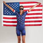 Zoot Sports Womens LTD Triathlon Aero Full-Zip Racesuit - Stars & Stripes