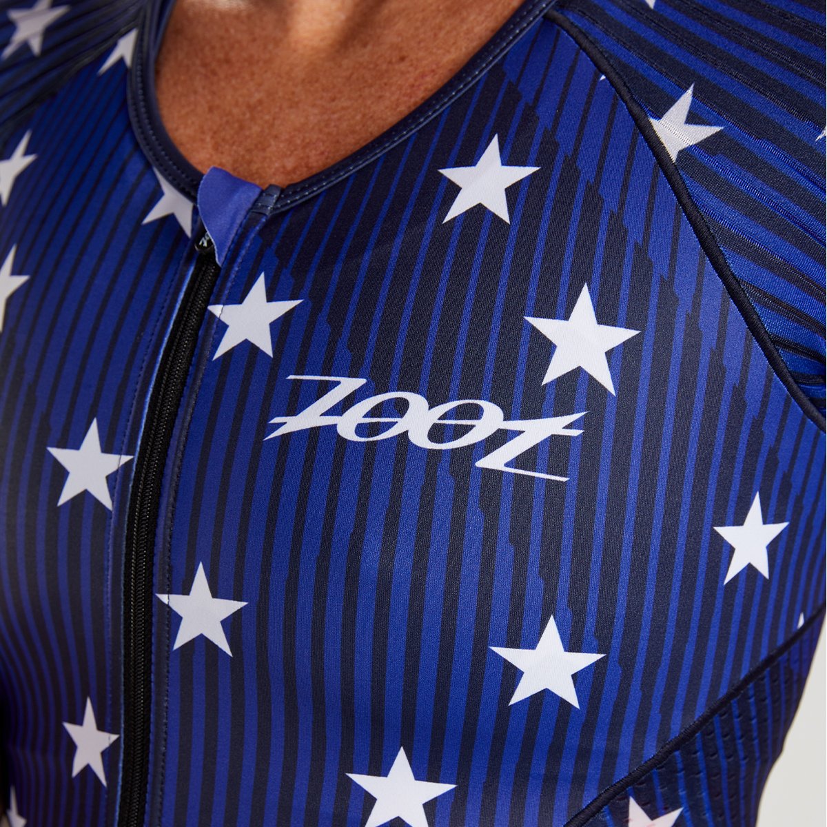 Zoot Sports TRI RACESUITS WOMENS LTD TRI AERO FZ RACESUIT - STARS & STRIPES