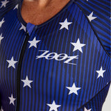 Zoot Sports TRI RACESUITS WOMENS LTD TRI AERO FZ RACESUIT - STARS & STRIPES