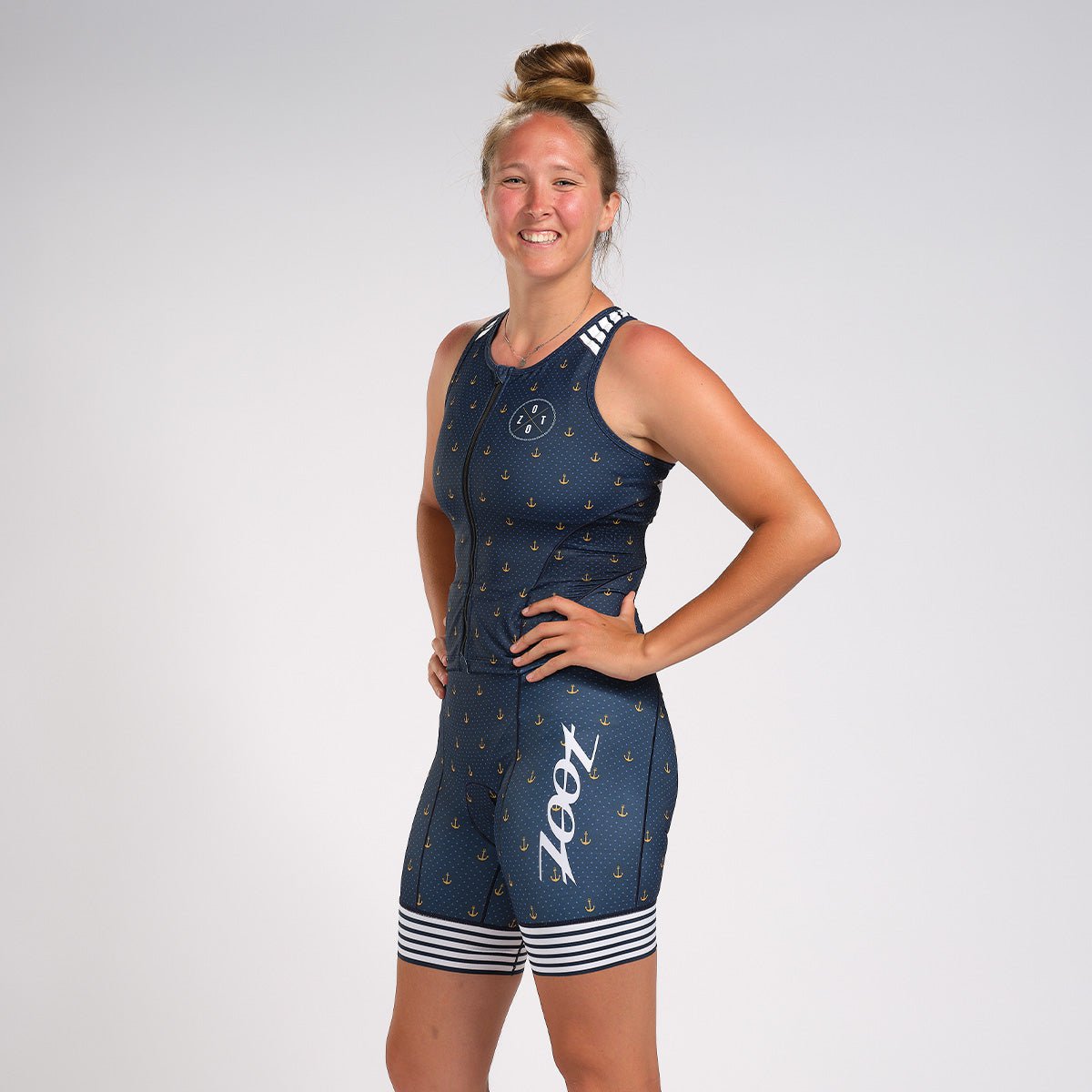 Zoot Sports Triathlon Racesuits Womens LTD Triathlon Sleeveless Full-Zip Racesuit - Anchors Away