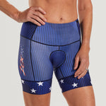 Zoot Sports Womens LTD Triathlon 6 Inch Short - Stars & Stripes