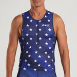 Zoot Sports Mens LTD Triathlon Tank - Stars & Stripes
