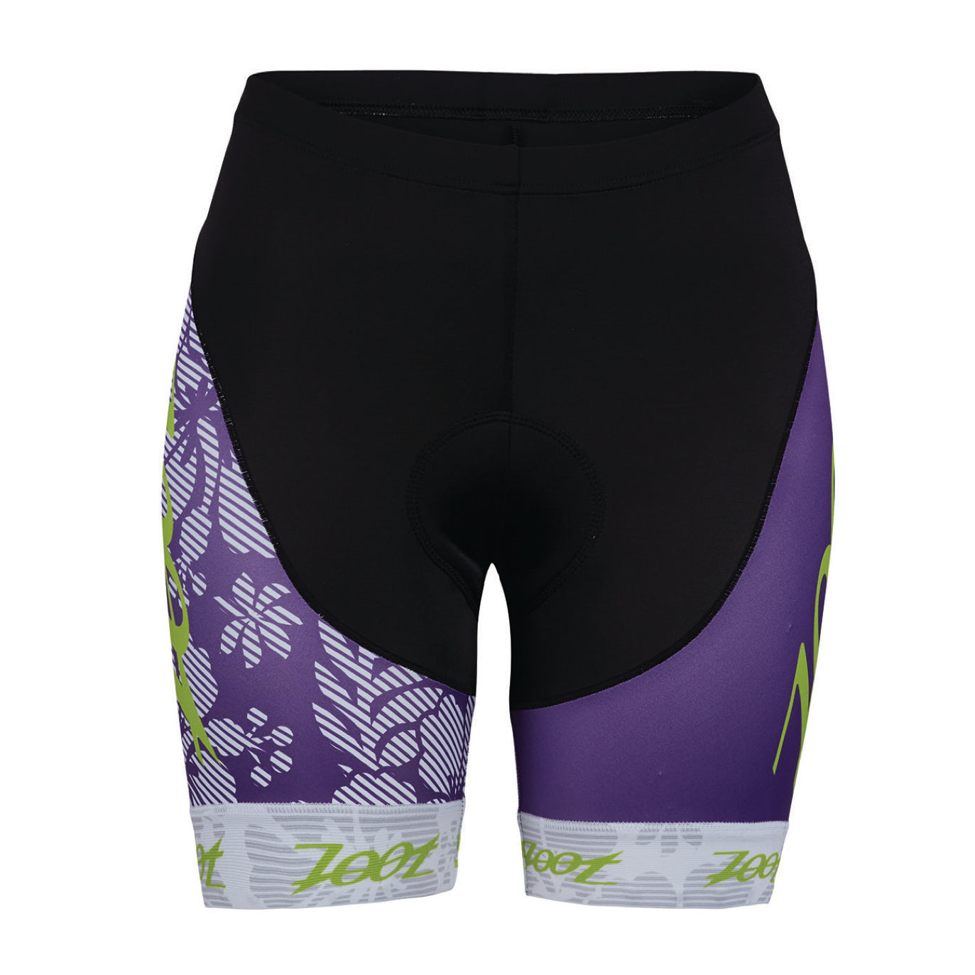 Zoot Sports Womens Performance Triathlon Team 6 Inch Short - Purple Haze / Sprin Green